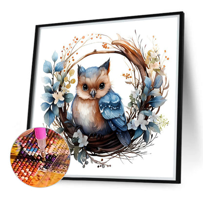 Animals In Wreath - Full Round Drill Diamond Painting 40*40CM