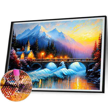 Winter Landscape - Full Square Drill Diamond Painting 40*50CM