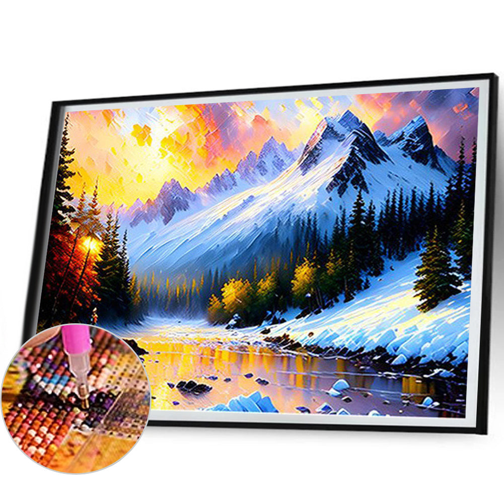 Winter Landscape - Full Square Drill Diamond Painting 40*50CM