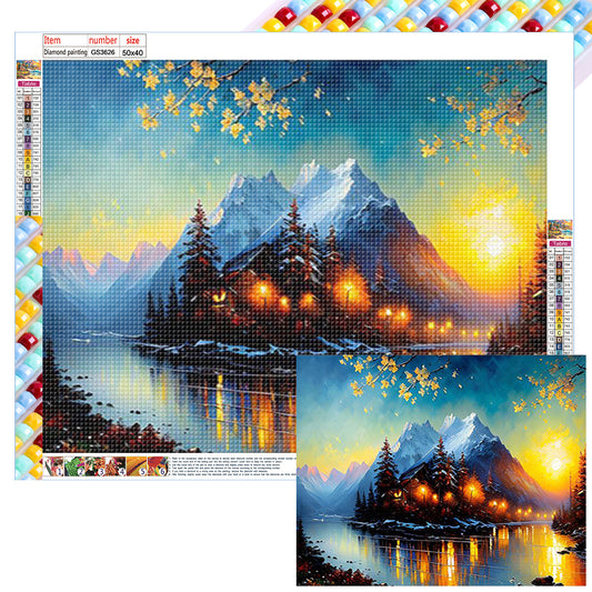 Winter Landscape - Full Square Drill Diamond Painting 40*50CM