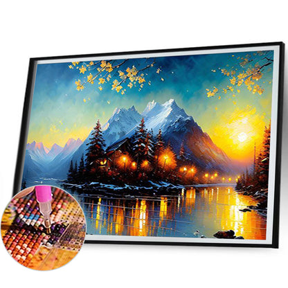 Winter Landscape - Full Square Drill Diamond Painting 40*50CM