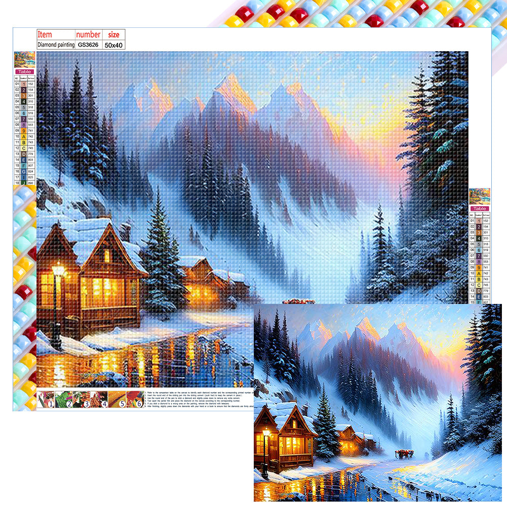 Winter Landscape - Full Square Drill Diamond Painting 40*50CM