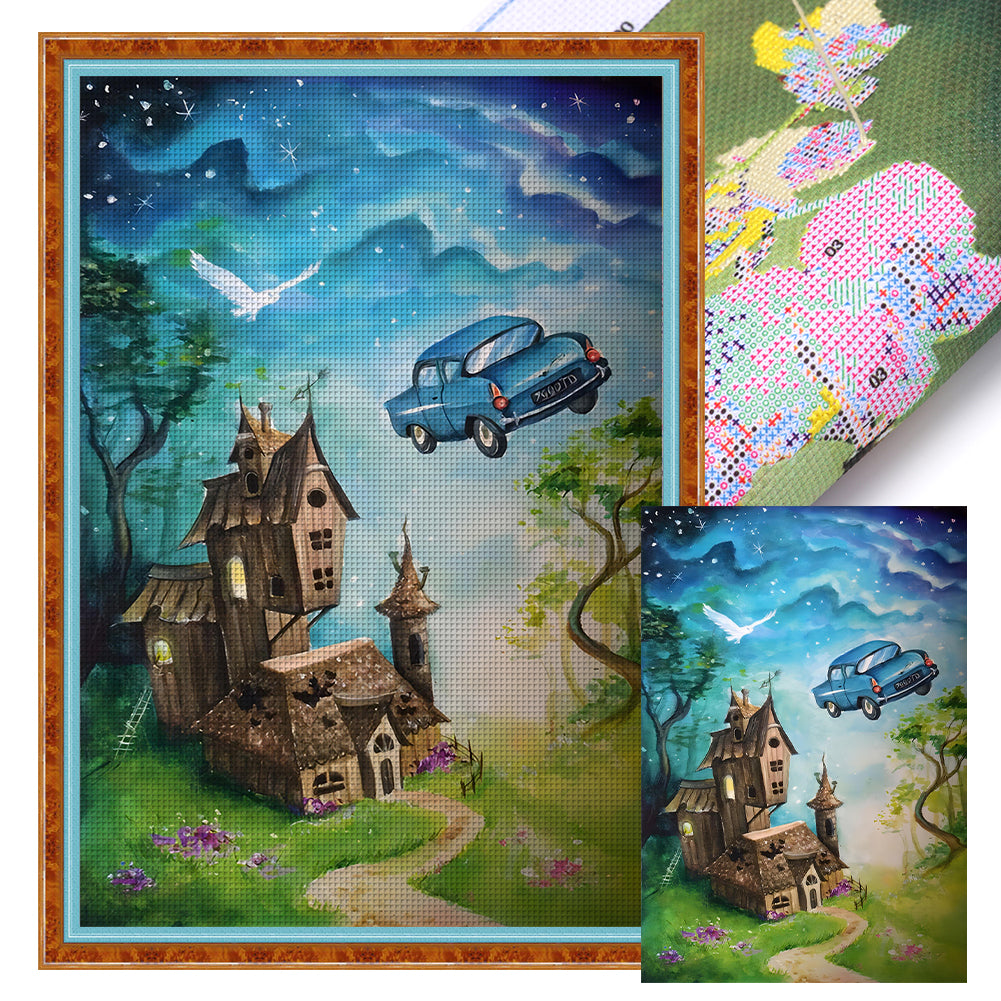 Fairy House - 11CT Stamped Cross Stitch 50*70CM