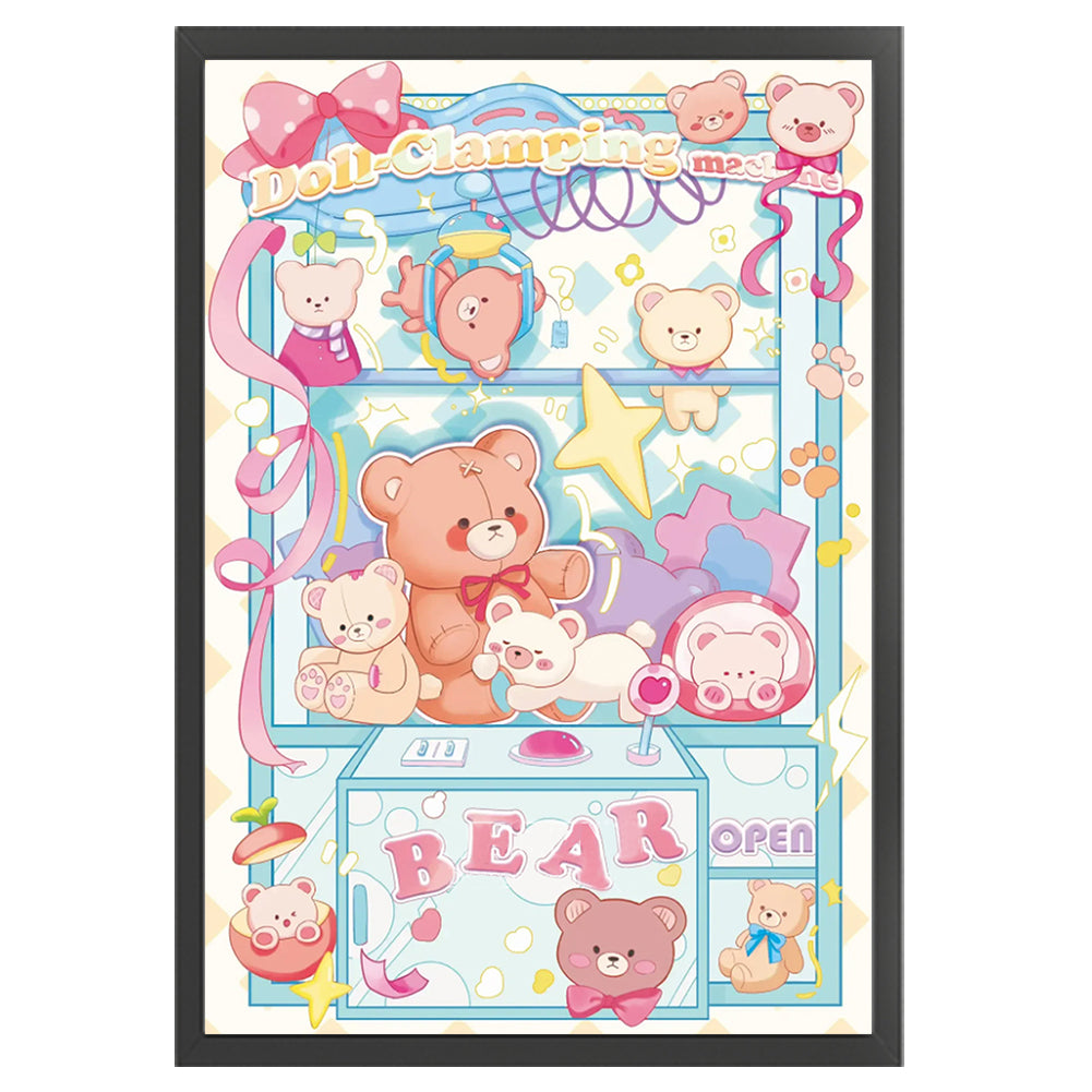 Cartoon Bear - 11CT Stamped Cross Stitch 50*70CM