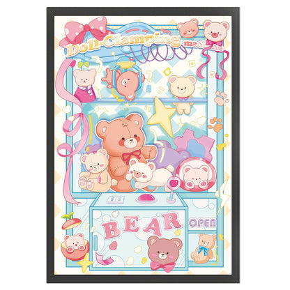 Cartoon Bear - 11CT Stamped Cross Stitch 50*70CM