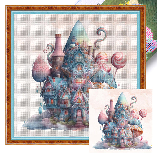 Candy Castle - 11CT Stamped Cross Stitch 60*60CM