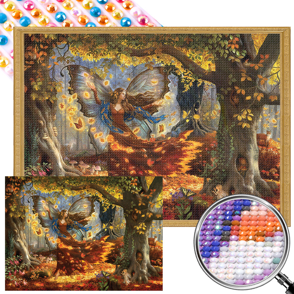 Fairy Of Autumn - Full Round AB Drill Diamond Painting 55*40CM