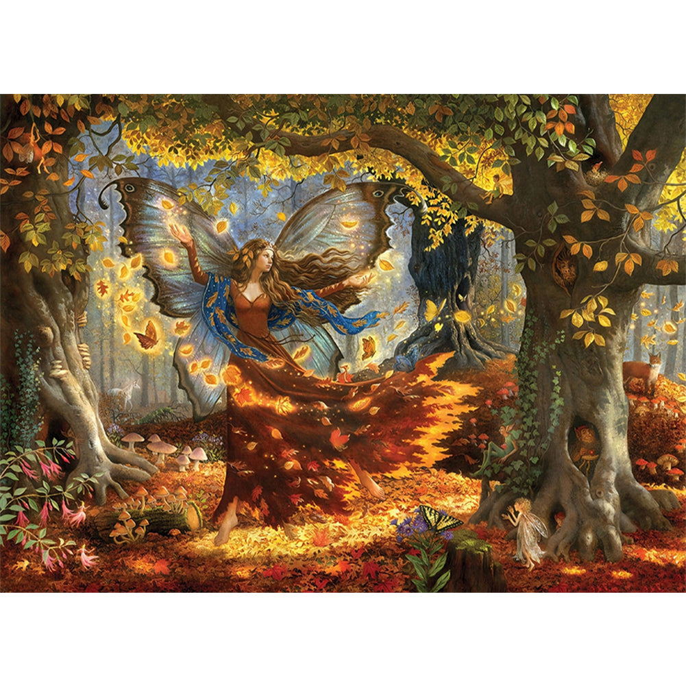 Fairy Of Autumn - Full Round AB Drill Diamond Painting 55*40CM