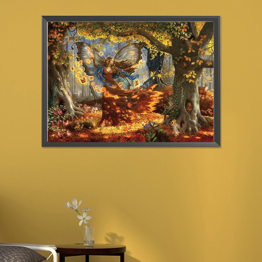 Fairy Of Autumn - Full Round AB Drill Diamond Painting 55*40CM