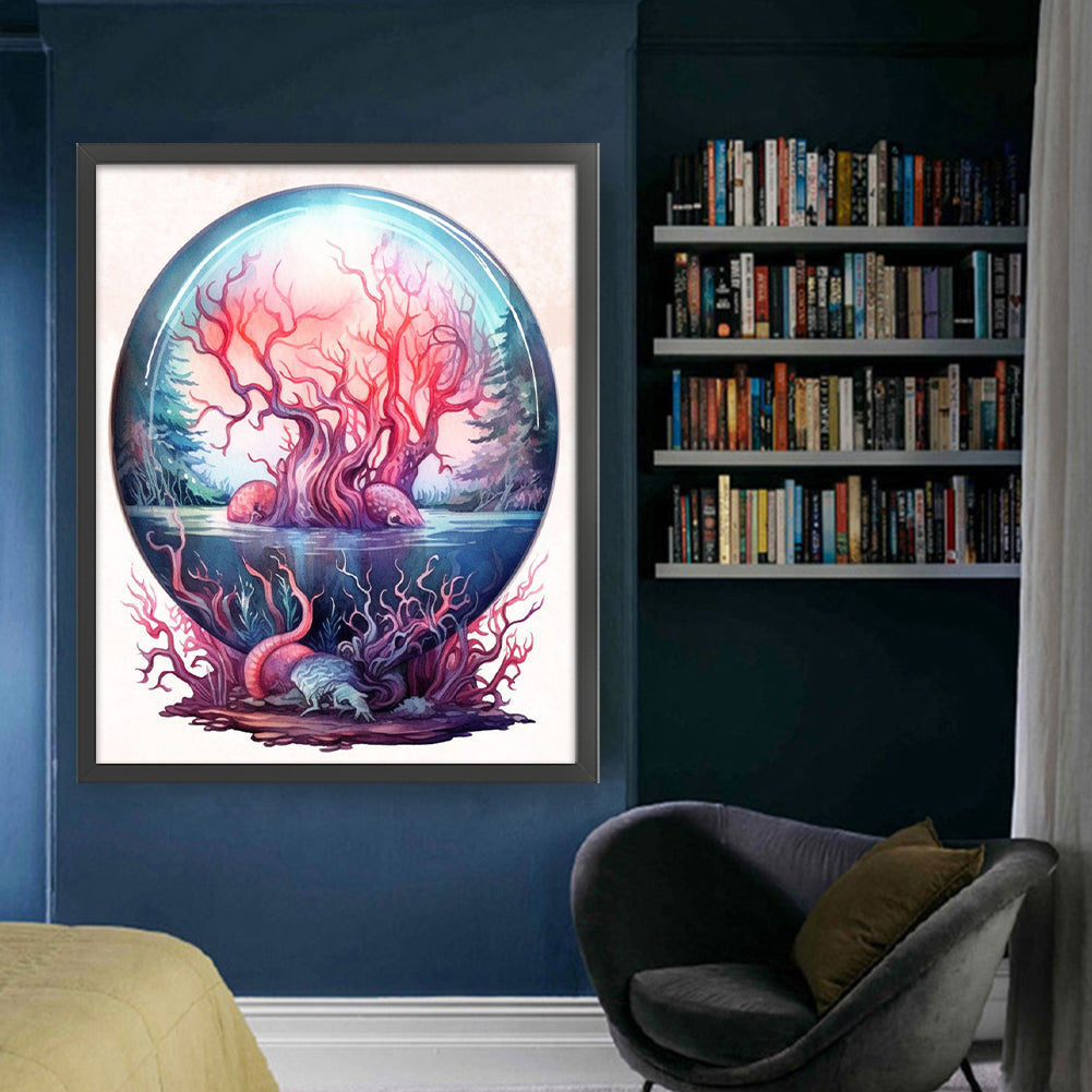 Coral Crystal Ball - 11CT Stamped Cross Stitch 60*70CM