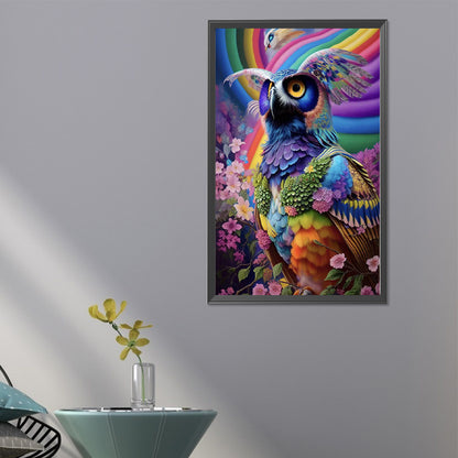 Owl - Full Round AB Drill Diamond Painting 40X65CM