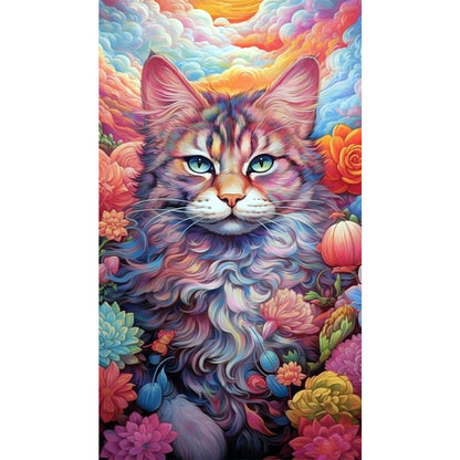 Cat Moving - Full Round AB Drill Diamond Painting 40*70CM