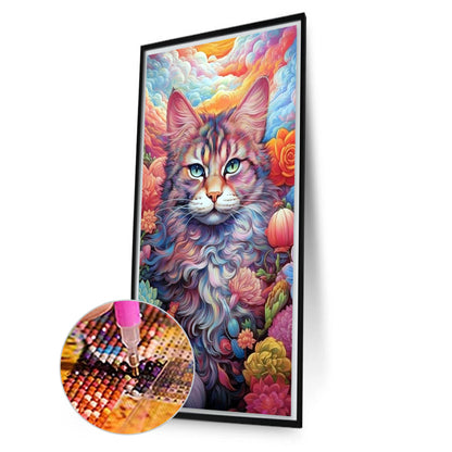 Cat Moving - Full Round AB Drill Diamond Painting 40*70CM