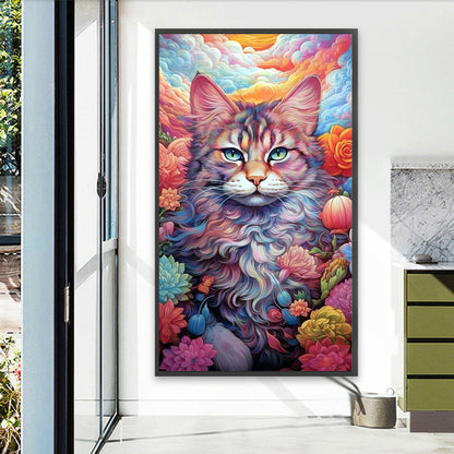 Cat Moving - Full Round AB Drill Diamond Painting 40*70CM