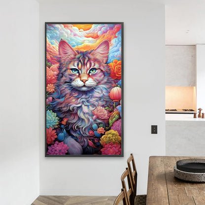 Cat Moving - Full Round AB Drill Diamond Painting 40*70CM