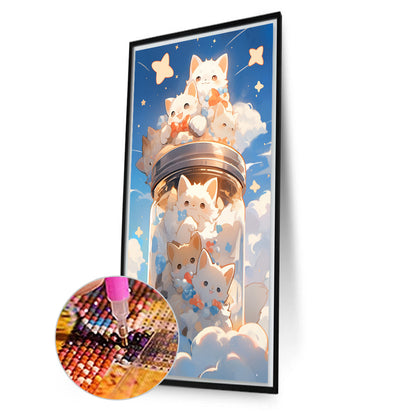 White Shiba Inu Moving - Full Round AB Drill Diamond Painting 40*70CM