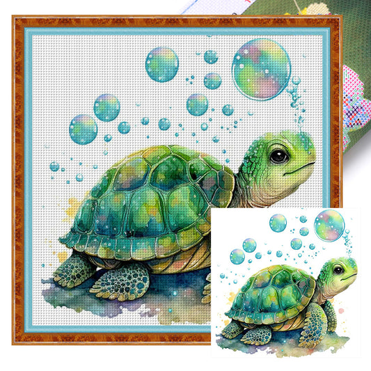 Turtle - 18CT Stamped Cross Stitch 20*20CM