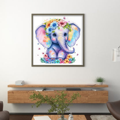 Elephant - 18CT Stamped Cross Stitch 20*20CM