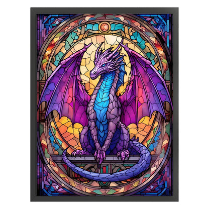 Glass Painting-Pterosaur - 14CT Stamped Cross Stitch 40*55CM