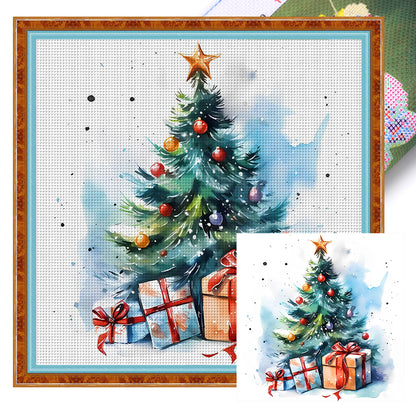 Christmas Tree - 11CT Stamped Cross Stitch 50*50CM