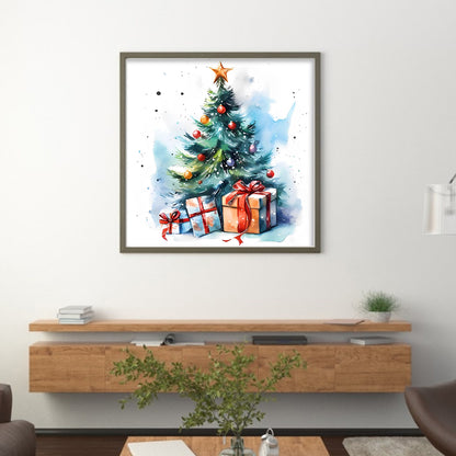 Christmas Tree - 11CT Stamped Cross Stitch 50*50CM