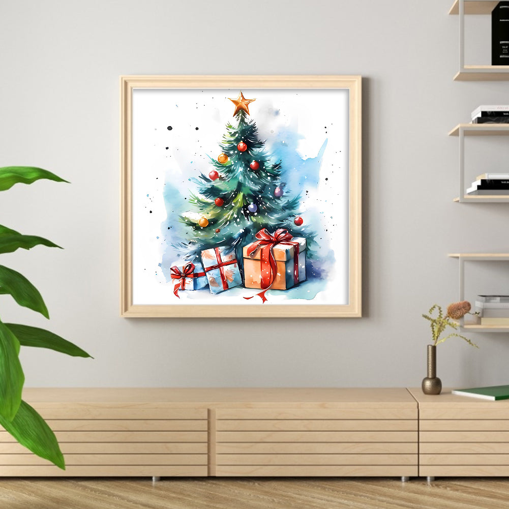 Christmas Tree - 11CT Stamped Cross Stitch 50*50CM