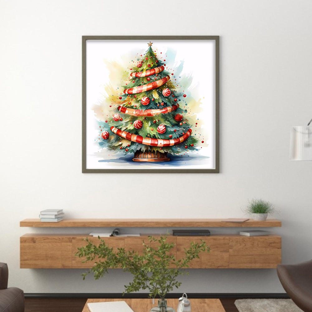 Christmas Tree - 11CT Stamped Cross Stitch 50*50CM