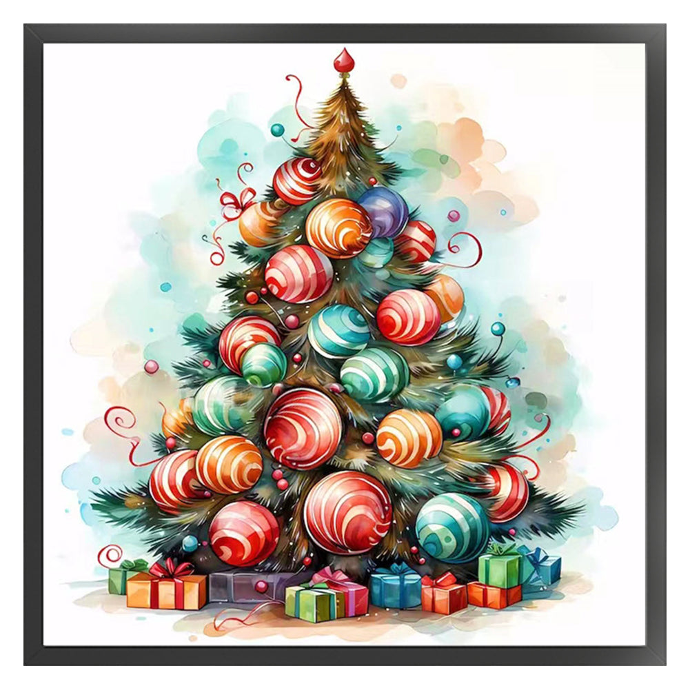 Christmas Tree - 11CT Stamped Cross Stitch 50*50CM