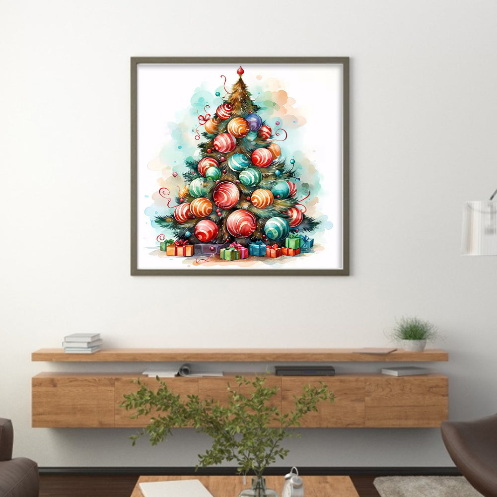 Christmas Tree - 11CT Stamped Cross Stitch 50*50CM