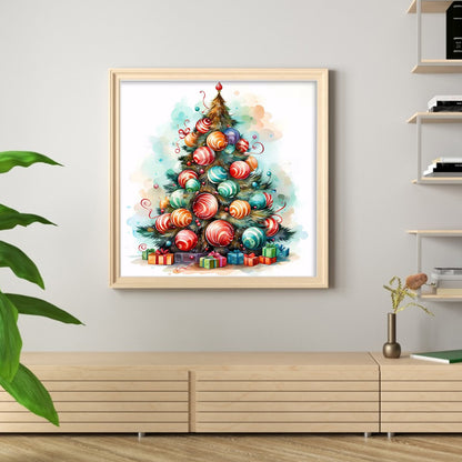 Christmas Tree - 11CT Stamped Cross Stitch 50*50CM