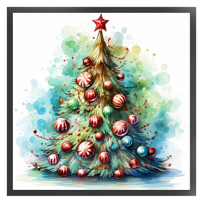 Christmas Tree - 11CT Stamped Cross Stitch 50*50CM