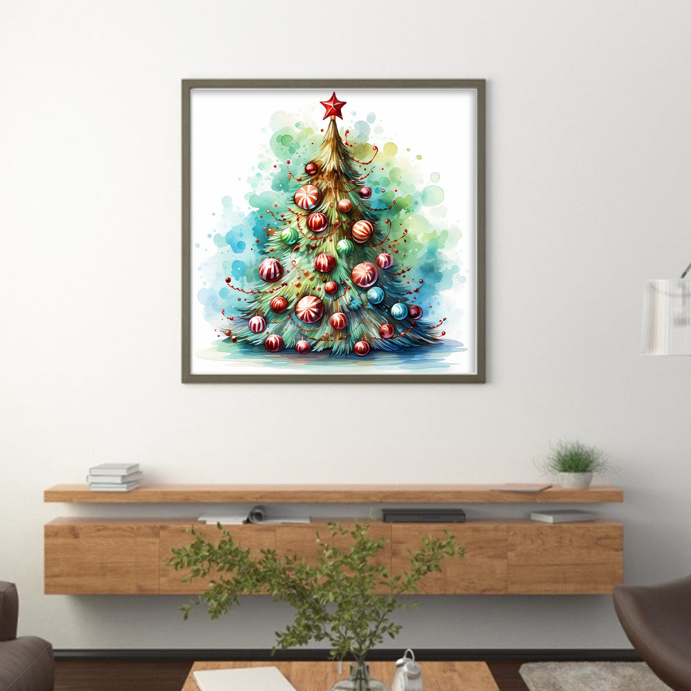 Christmas Tree - 11CT Stamped Cross Stitch 50*50CM