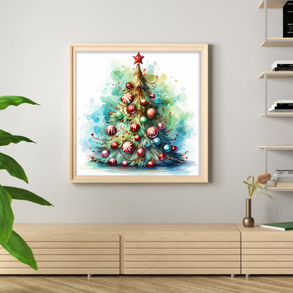 Christmas Tree - 11CT Stamped Cross Stitch 50*50CM