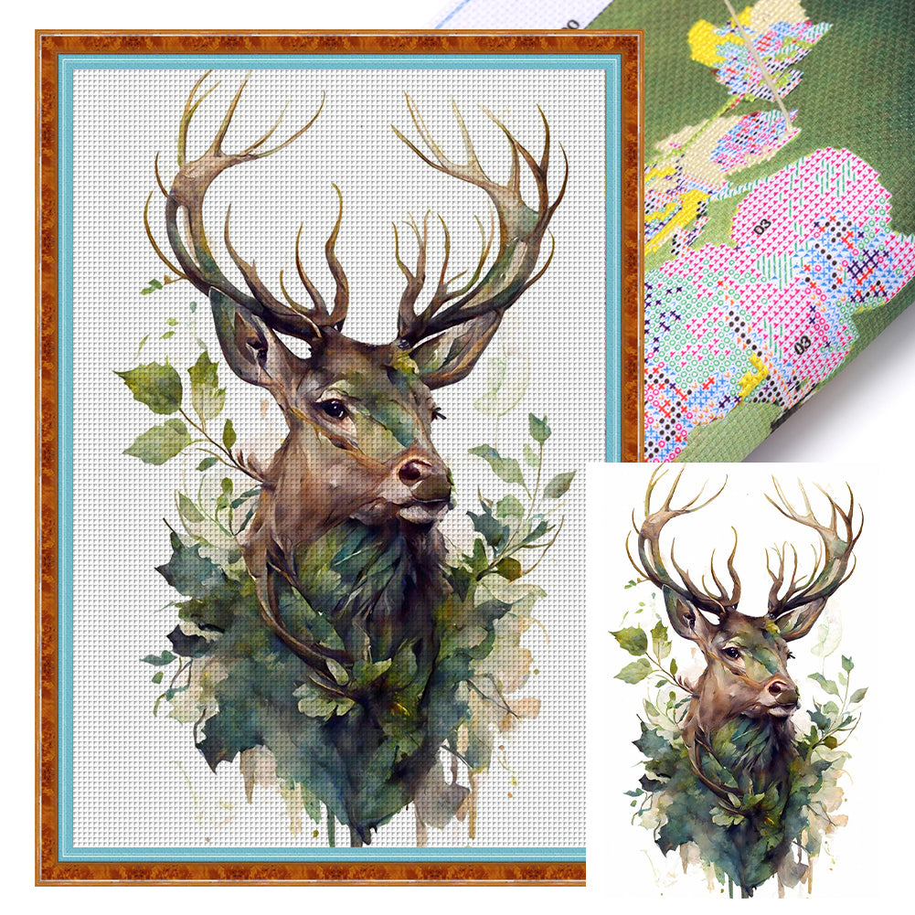 Elk - 11CT Stamped Cross Stitch 50*70CM