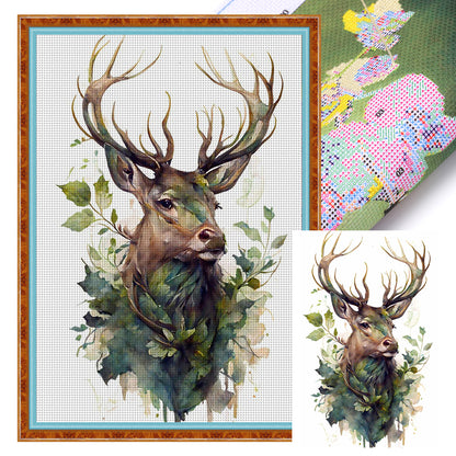 Elk - 11CT Stamped Cross Stitch 50*70CM