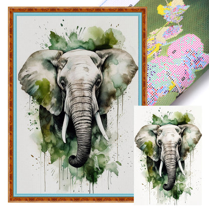 Elephant - 11CT Stamped Cross Stitch 50*70CM