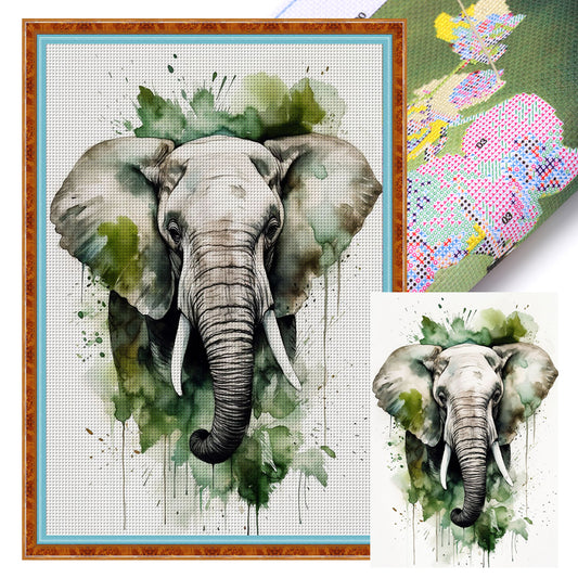 Elephant - 11CT Stamped Cross Stitch 50*70CM