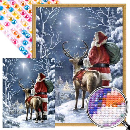 Santa Claus - Full Round AB Drill Diamond Painting 30*40CM