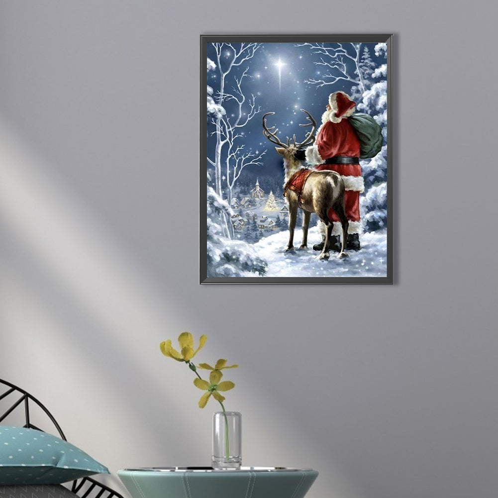 Santa Claus - Full Round AB Drill Diamond Painting 30*40CM