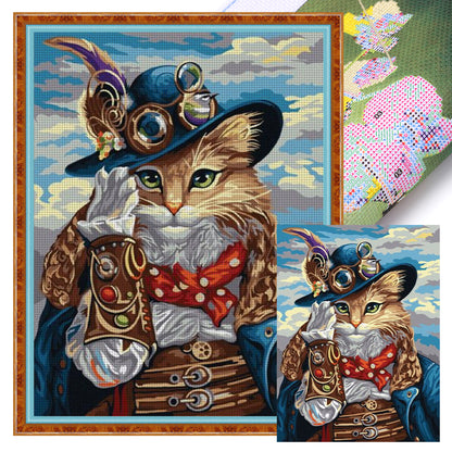 Pirate Cat - 11CT Stamped Cross Stitch 40*53CM