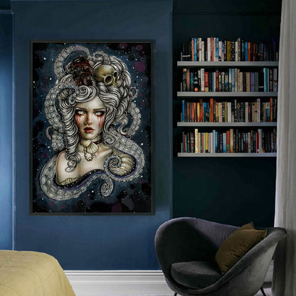 Skeleton Octopus Woman - 11CT Stamped Cross Stitch 50*72CM