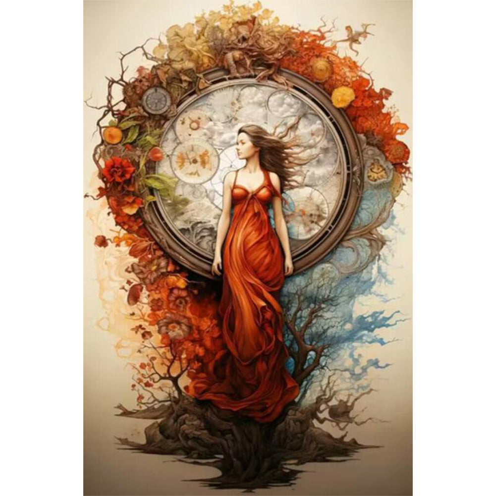 Classical Beauty - 11CT Stamped Cross Stitch 50*75CM