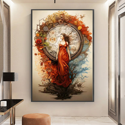 Classical Beauty - 11CT Stamped Cross Stitch 50*75CM