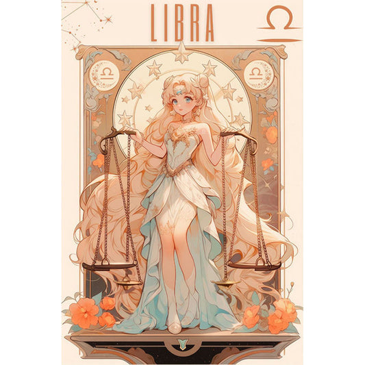 Libra Girl - 11CT Stamped Cross Stitch 50*75CM