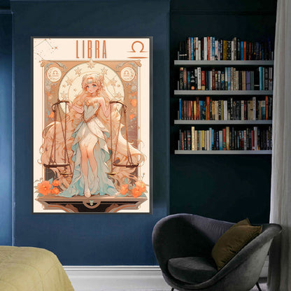 Libra Girl - 11CT Stamped Cross Stitch 50*75CM