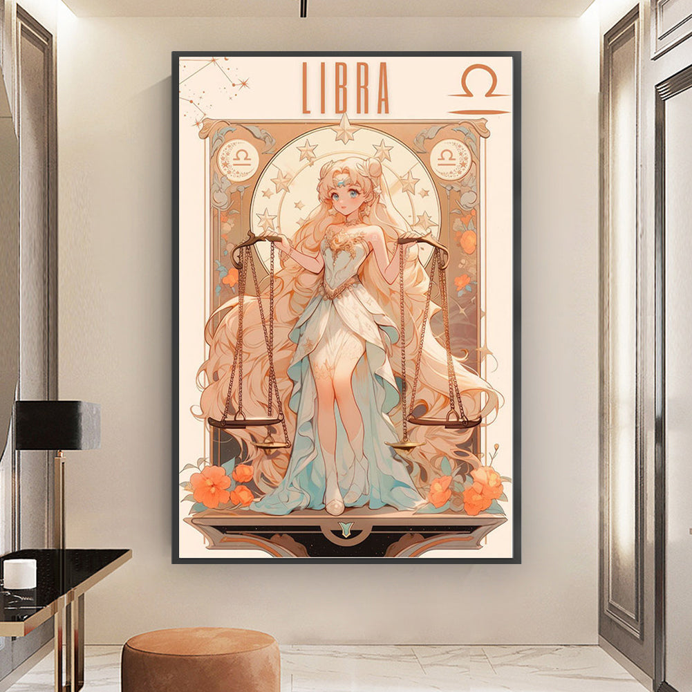 Libra Girl - 11CT Stamped Cross Stitch 50*75CM