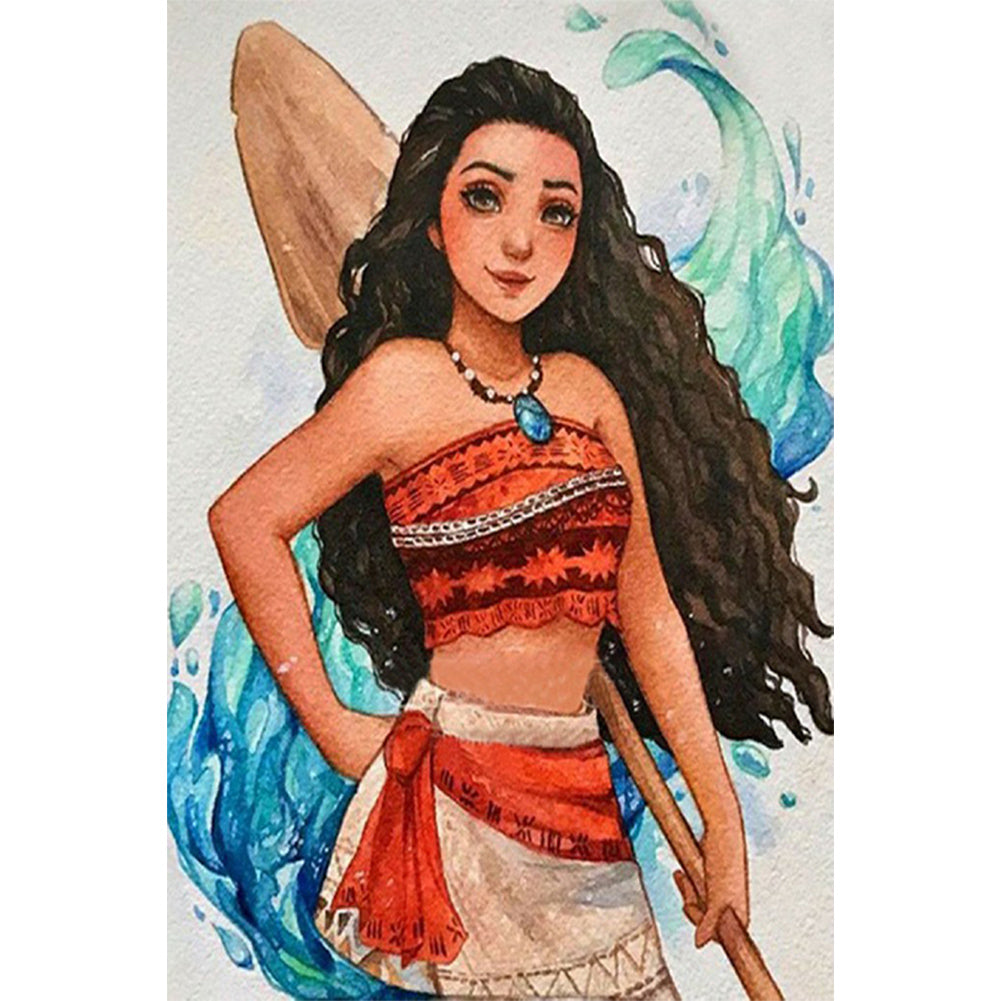 Princess Moana - Full Round Drill Diamond Painting 40*60CM