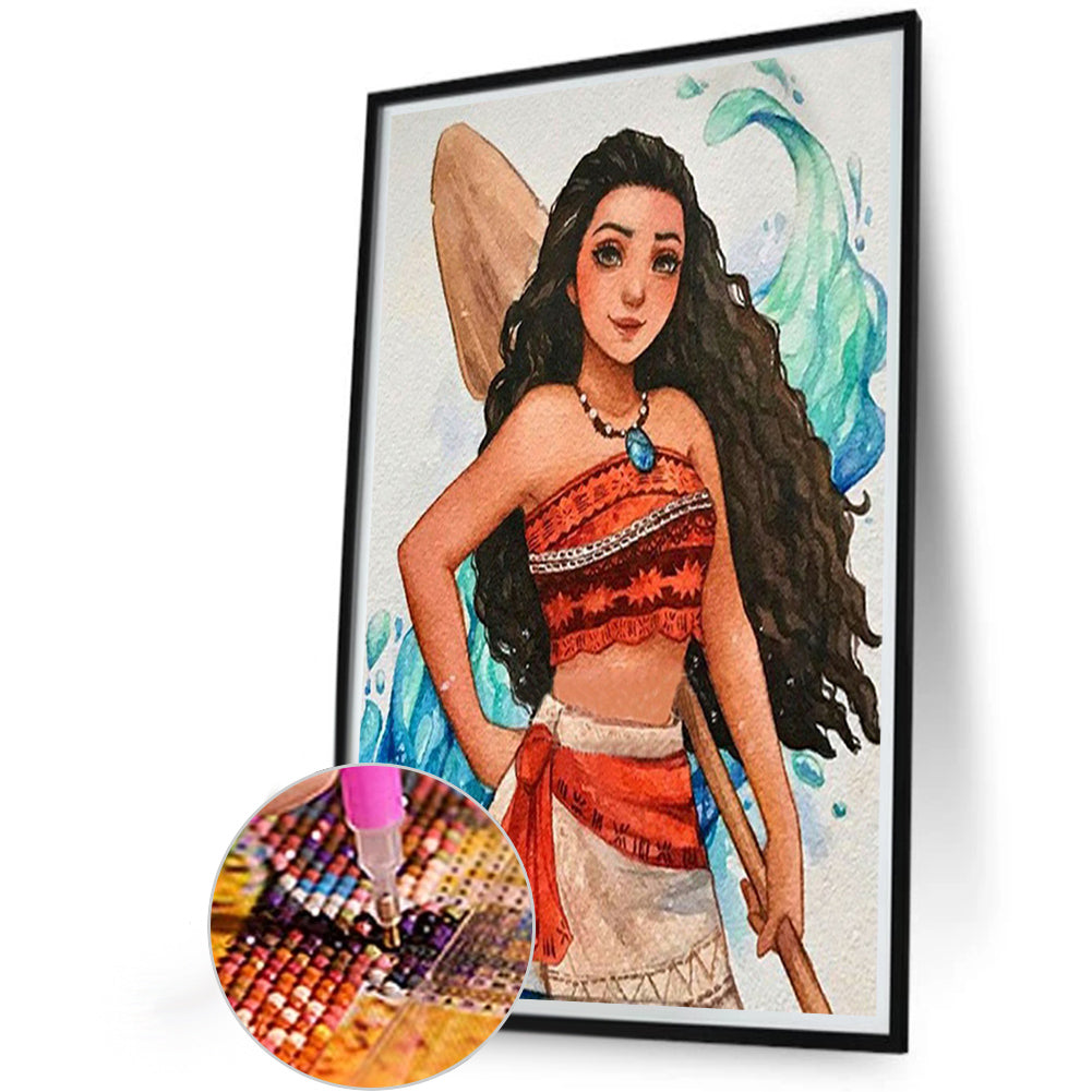 Princess Moana - Full Round Drill Diamond Painting 40*60CM