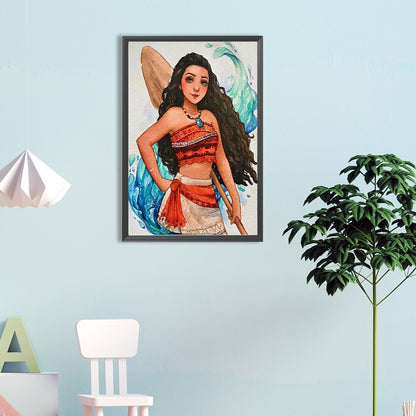 Princess Moana - Full Round Drill Diamond Painting 40*60CM