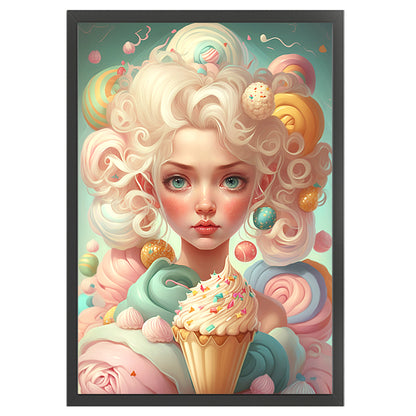 Ice Cream Girl - 11CT Stamped Cross Stitch 45*65CM